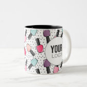 Creëer Uw eigen zalonMok Tweekleurige Koffiemok (Voorkant rechts)