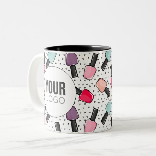 Creëer Uw eigen zalonMok Tweekleurige Koffiemok (Voorkant links)