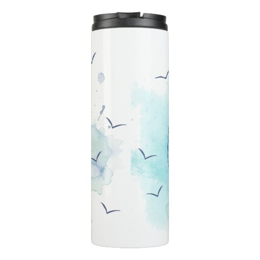 Creëer Uw eigen Zee is Mijn Liefde Thermosbeker (Achterkant)