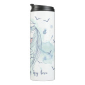 Creëer Uw eigen Zee is Mijn Liefde Thermosbeker (Geroteerd rechts)