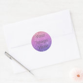 Creëer Uw eigen Zeemeermin Ombre Glitter Dust Ronde Sticker (Envelop)