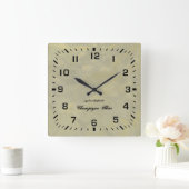 Creëer uw eigen zilver en gouden metalen pleister vierkante klok (Huis)