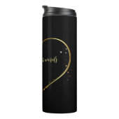 Creëer Uw eigen zilveren & gouden vlinders hart Thermosbeker (Geroteerd rechts)