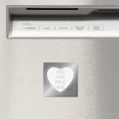 Creëer Uw eigen zilveren hart Magneet (Insitu (Vaatwasser))