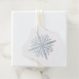 Creëer uw eigen zilverfolie ijsplaat sneeuwvlok bedankjes labels