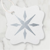 Creëer Uw Eigen Zilverfolie Sneeuwvlokster Bedankjes Labels (Voorkant)