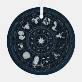 Creëer Uw eigen Zodiac Wheel Glas Ornament (Achterkant)