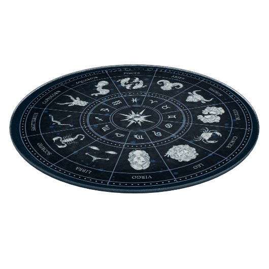 Creëer Uw eigen Zodiac Wheel Glass Altar Board Snijplank (Hoek)