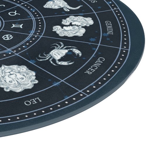 Creëer Uw eigen Zodiac Wheel Glass Altar Board Snijplank (Hoek)