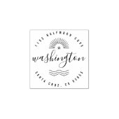 Creëer Uw Eigen Zomer Familienaam Retouradres Rubberstempel (Afrduk)