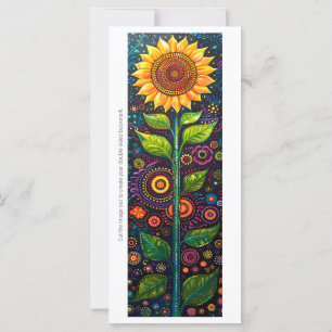 Creëer Uw Eigen Zonnebloem Dot Art Bladwijzer Kaar