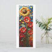 Creëer Uw Eigen Zonnebloemen Mozaïek Bladwijzer (Staand voorkant)