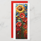 Creëer Uw Eigen Zonnebloemen Mozaïek Bladwijzer (Voorkant / Achterkant)