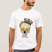 Creëer Uw eigen zonnebloemschedel Koningin T-shirt (Voorkant)