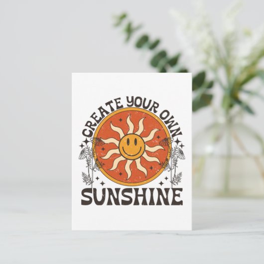 Creëer Uw eigen zonneschijnBriefkaart Briefkaart (Staand voorkant)