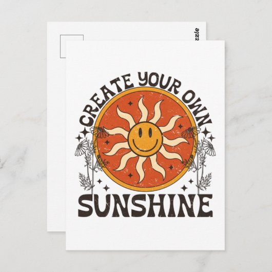 Creëer Uw eigen zonneschijnBriefkaart Briefkaart (Voorkant / Achterkant)