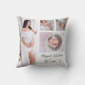 Creëer Uw eigen Zwangerschap en Baby Foto Keepsake Kussen (Achterkant)
