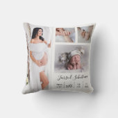 Creëer Uw eigen Zwangerschap en Baby Jongen Foto Kussen (Achterkant)