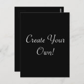 Creëer Uw eigen zwart Briefkaart (Voorkant / Achterkant)