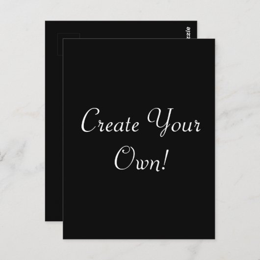 Creëer Uw eigen zwart Briefkaart (Voorkant / Achterkant)