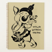 Creëer Uw Eigen Zwart & Goud Ganesh Fluit Planner (Voorkant)