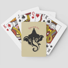 Creëer Uw Eigen Zwart & Goud Ganesh Pokerkaarten