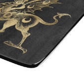 Creëer Uw Eigen Zwart & Gouden Gotische Draak Snijplank (Hoek)
