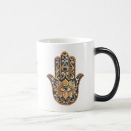 Creëer Uw Eigen Zwart & Gouden Waterverf Hamsa Magische Mok