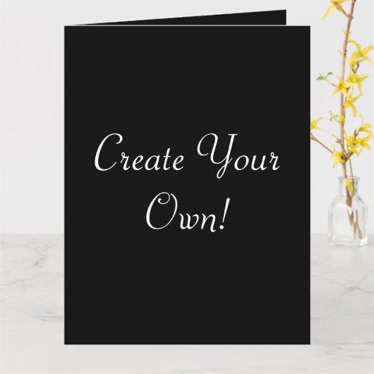 Creëer Uw eigen zwart groot Kaart (Gele Bloem)
