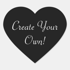 Creëer Uw eigen zwart Hart Sticker