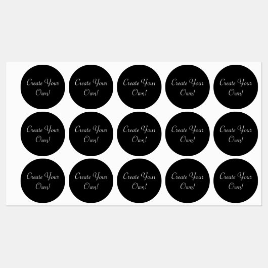 Creëer Uw eigen zwart Labels (Vel)