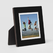 Creëer-Uw-Eigen zwart-omlijst fotoplaque Fotoplaat (Voorkant)