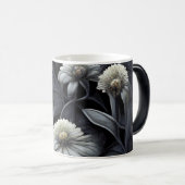 Creëer Uw eigen Zwart & Wit Bloemen Magische Mok (Voorkant rechts)