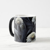 Creëer Uw eigen Zwart & Wit Bloemen Magische Mok (Voorkant links)