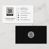 Creëer Uw eigen zwart-wit QR-code Visitekaartje (Voorkant / Achterkant)