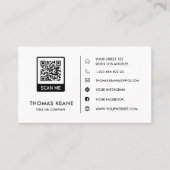 Creëer Uw eigen zwart-wit QR-code Visitekaartje (Voorkant)