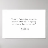 Creëer uw eigen zwart-wit quote poster (Voorkant)