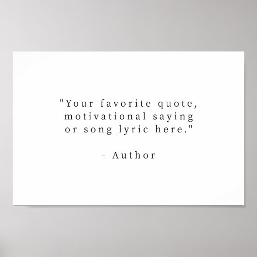 Creëer uw eigen zwart-wit quote poster (Voorkant)
