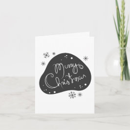 Creëer Uw eigen zwart-wit vrolijke kerst Feestdagen Kaart