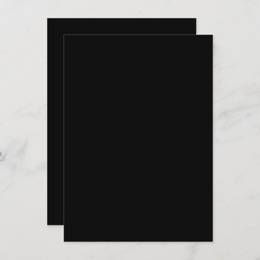 Creëer uw eigen zwarte aangepaste flat dank u kaar bedankkaart (Voorkant / Achterkant)