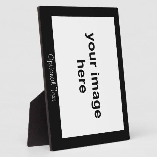 Creëer Uw eigen zwarte aangepaste foto Fotoplaat (Zijkant)