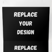 Creëer uw eigen zwarte aangepaste ontwerp drieluik programma (Binnenzijde eerst)