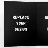 Creëer uw eigen zwarte aangepaste ontwerp drieluik programma (Binnenzijde eerst)