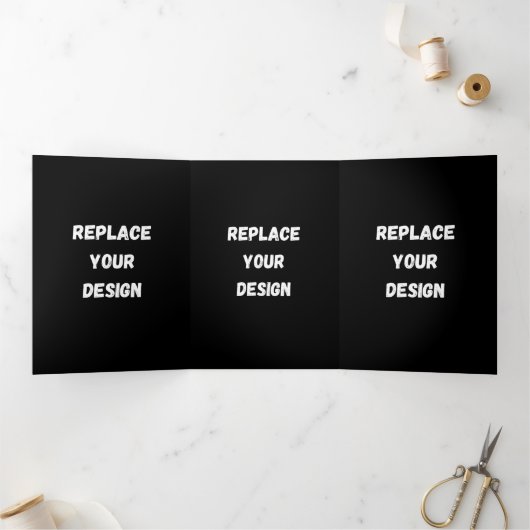 Creëer uw eigen zwarte aangepaste ontwerp drieluik programma (Binnen)