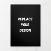 Creëer uw eigen zwarte aangepaste ontwerp drieluik programma (Cover)