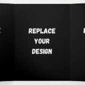 Creëer uw eigen zwarte aangepaste ontwerp drieluik programma (Binnenkant midden)