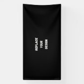 Creëer uw eigen zwarte aangepaste ontwerp spandoek (Verticaal)