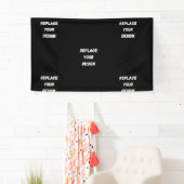 Creëer uw eigen zwarte aangepaste ontwerp spandoek (Insitu)