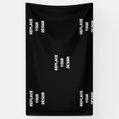 Creëer uw eigen zwarte aangepaste ontwerp spandoek (Verticaal)