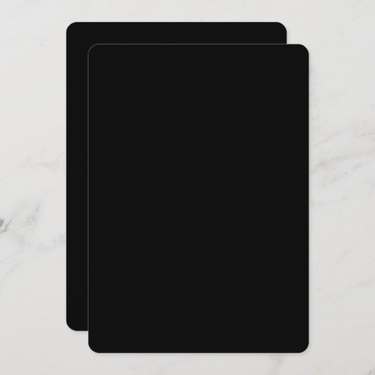 Creëer uw eigen zwarte aangepaste platte Kaart (Voorkant / Achterkant)